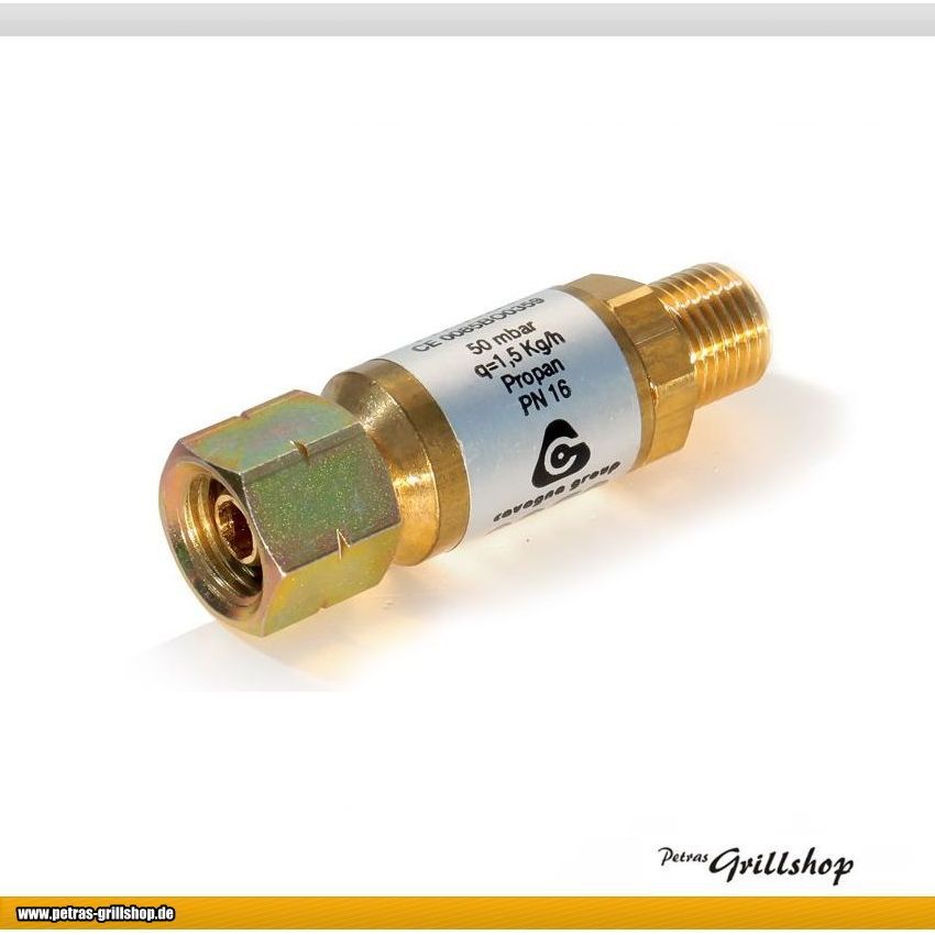 Schlauchbruchsicherung für Propangas - 50 mbar